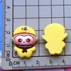 Brillante versión Q lindo Viaje al Oeste mono monje Caballo Blanco dragón bebé pasador cuerda para el pelo agarre pegamento en crema accesorios DIY