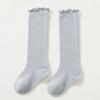 Novas Meias de Outono e Inverno com Orelha de Pau para Crianças Meias Longas de Renda para Bebê Meias Longas Largas para Bebê Meias Masculinas e Femininas