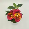 Envío Directo de Fábrica de Flores Artificiales, Flores Falsas Premium Transfronterizas, Plantas en Maceta de Pensamientos Tricolor, Entrada del Hogar, Sala de Estar, Accesorios para Fotografía