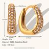 Europeu e Americano Cross-border Hot Sale Mini Diamante em forma de pêra Orelha Fivela Brinco Anel de Orelha Nicho Luz de Luxo Aço Inoxidável Banhado a Ouro Brincos Jóias