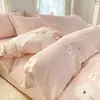 Dongguan Factory Bed Cotton Conjunto de quatro peças Private Foreign Trade Europa e América Grande Conjunto de cama largo de quatro peças de algodão