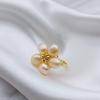 Brincos de Flor de Pérola de Água Doce Naturais Estilo Fada Estilo Retrô para Mulheres Pino 925 Moda Elegante Mesma Estilo de Celebridade da Internet