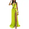 2026 Nueva Ropa de Verano para Mujer Vestidos Transfronterizos Europeos y Americanos Sexy Hueco Abertura Irregular Vestido