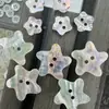 Botões de Concha de Abalone Pura Natural Formato de Estrela de Mar Botões para Camisa de Chiffon de Seda Concha Real de Alta Qualidade Botões Artesanais DIY