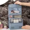 Nova necessaire de viagem com gancho, à prova d'água, portátil, grande capacidade, necessaire cosmética de alta qualidade, bolsa de armazenamento com separação para úmido e seco.