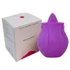 Dispositivo de sucção de flor de rosa para prazer transfronteiriço, ovo vibratório, masturbador feminino de lambida de língua, provocador íntimo de mamilos, brinquedo sexual
