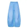 Pantalones de chándal de diseño desestructurado con remaches estilo americano, dobladillo curvo desgastado, para hombre y mujer, pierna ancha holgada para danza jazz, transfronterizos europeos y americanos