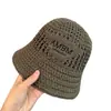 Chapéu de Pescador de Alta Qualidade Estilo Japonês com Bordado Ambm Vazado para Mulheres, Chapéu Balde Fino da Moda para Primavera e Verão, Tendência