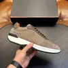 Zapatillas deportivas casuales de retazos de cuero gamuza genuino para hombre, de caña baja con suela gruesa, versátiles, disponibles en varios colores