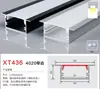 Carcasa de lámpara lineal LED ranura lineal de aluminio empotrada oculta lámpara de gabinete lámpara de barra de luz dura con ranura para lámpara de perfil U abierto