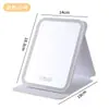 Espejo de Maquillaje LED con Luz, Adecuado para Dormitorios Universitarios, Uso de Escritorio, Alto Valor Estético, Ajustable, Portátil, Espejo Plegable