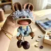 Encantador perrito peludo con la lengua fuera, llavero para bolso, colgante de dibujos animados natural, semillas de terapia de sonido curativas, popular en zonas escénicas, amuleto divertido y adorable