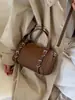 Design retro bolsa Boston high-end para o dia a dia versátil bolsa cilíndrica estilosa moderna tendência bolsa de ombro único transversal