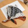 Cinto Cachecol de Seda Floral Paisley Retrô Estilo Francês para Mulheres com Toque de Luxo, Combinado com Calças, Acessório Quadrado Elegante para Sair