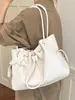 Yuezhi 2026 bolso nuevo de otoño temprano estilo vintage esmerilado, bolso de hombro y cruzado de gran capacidad para el día a día, bolso tote tipo cubo casual