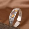 Pulseira de prata Golden Deer King pé versão larga grossa retro desgastado pena em relevo 999 pulseira de prata masculina e feminina
