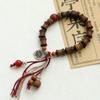 Cuentas de Madera Cuentas Sueltas Sándalo Verde Cuentas Redondas Sándalo Sangre Bambú Cuentas Hechas a Mano Cuentas DIY Accesorios para Pulsera Collar Sándalo Vietnamita