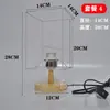 Lámpara de Mesa de Madera Maciza Hecha a Mano DIY Portalámparas de Cuerda de Algodón Tejida Paquete Tejido de Ratán Libro Rojo Pequeño Cuadros de Abuela Accesorios de Material de Ganchillo