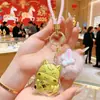 Llavero de Oro Puro 999, Cadena para Teléfono de Caballo de Cinco Bendiciones que Atrae la Fortuna, Colgante de Bolsa de Dibujos Animados, Regalo de Año Nuevo, Pequeño Regalo