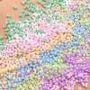 2 * 4mm creme fosco amendoim contas diy cadeia de telefone móvel empilhado música frisada pulseira colar pequenas contas de arroz contas soltas
