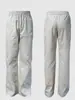 Calças casuais modernas, relaxadas, com sensação de frescor, perna curva, leves, corte reto, elásticas, respiráveis, adequadas para o trajeto diário, tecido tramado, calças compridas, estilosas