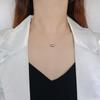 Collar de haba de plata de ley s925 para mujer, cadena para clavícula, estilo coreano, simple, colgante de haba enamorada, todo para el verano