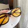 Gafas de Sol para Parejas Famosas 2022 Nuevo Trendy para Mujer Ins Anti-Uv Look Adelgazante Gafas de Sol Marrones para Hombre Conducción