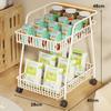 Estante de Almacenamiento para Artículos de Mascotas Habitación para Mascotas Almacenamiento de Comida para Gatos Comida para Perros Estante de Almacenamiento para Latas Almacenamiento de Juguetes Carrito Móvil