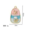 Colgante de Pintura al Óleo Jardín de Monet Estilo Chino Nuevo Colgante de Collar de Esmalte y Perla Flor Pájaro Accesorios de Joyería DIY