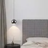 Lámpara colgante pequeña minimalista de espectro completo ajustable para dormitorio, mesita de noche, entrada, zapatero, iluminación del hogar que protege los ojos, hierro