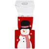 Decoración Navideña para Tapa de Inodoro de Nuevo Producto Transfronterizo Papá Noel Muñeco de Nieve Reno Baño Decoración de Tapa de Inodoro de Dos Piezas