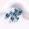 Cuentas redondas de vidrio de colores de 10 mm con forma de corazón, agujero recto, cuentas sueltas, pulsera, collar, accesorios de joyería DIY