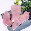 Raspador de Cristal Rosa Natural Delfín Dedo Jade Raspador de Belleza Masaje Meridiano Cuerpo Entero Gran Cantidad Listo para Usar Cuidado de la Salud