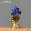 Pedra Lapidada de Cristal Natural Transfronteiriça Coluna de Cristal Árvore da Vida Sino Criativo Sino de Mão Adorno de Decoração de Adereço de Halloween