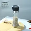 Molino Manual Sal Marina Pimienta Negra Botella de Vidrio para Moler Almacenamiento de Cocina Doméstica Exterior Cerámica Molinillo Botella para Condimentos