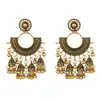 2025 Nuevos Pendientes de Moda con Borla de Carrillón Personalizado Estilo Bohemio Lujo de Gama Alta Retro en Forma de Abanico Pendientes de Lujo Accesibles