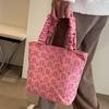 Bolsa de lona feminina grande capacidade 2023 nova versátil de ombro bolsa de noiva para casamento bolsa de tecido nicho bolsa de balde portátil