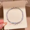 Pulseira com Fivela Redonda de Zircônia Banhada a Ouro 18K Real Leve Luxo Sensação de Alto Padrão Pulseira Retrô Exquisita Versátil Acessório de Pulseira para Mulheres