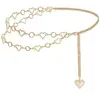 Amazon Diseño Creativo Cadena para Mujer Ajustable Forma de Corazón Metal Cadena Gruesa para la Cintura Moda para Mujer Accesorios Simples