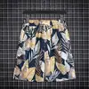 Shorts de Playa Modernos para Hombre Verano Casual Estampado Retro Sueltos de Secado Rápido de Seda de Hielo de Cinco Puntos para la Playa