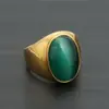 Joyería Personalizada para Manos Anillo de Acero Inoxidable con Piedra Anillo de Moda para Mujer Anillo de Acero de Titanio Chapado en Zafiro 280727
