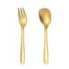 Colher e Garfo Infantis Estilo Japonês 304 Aço Inoxidável Jateado Utensílios de Mesa Colher Sopa para Bebê Concha Colher de Arroz Garfo de Sobremesa Bolo