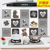 2018 Nuevo cocina lindo oso resistente a altas temperaturas autoadhesivo aluminio foil azulejo humo de aceite pegatina a prueba de aceite pegatina de pared No. 1