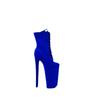 Botas de Moda con Tacón Súper Alto Estilo Europeo y Americano 26cm Modelo Súper Sexy Botas de Escenario Botas para Baile en Tubo de Acero Botas de Felpa Talla Grande