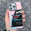 Capa para iPhone 15 Pro Carro Esportivo JDM 14/13 Branco Aurora 12 Apple 11 Xs Max Hard Plus Laser XR