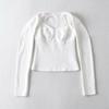 Moda Feminina Europeia e Americana Nova de Início de Primavera Alça de Peito Tridimensional Conjunto de Camisetas Slim-Fit de Duas Peças C8551 Estilo Curto