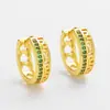 Brincos Vazados Europeus e Americanos Transfronteiriços Novos com Zircônia e Diamantes, Presilhas de Orelha Femininas Simples e Estilosas de Nicho, Brincos Minimalistas da Moda