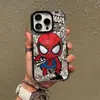Funda de Teléfono Linda de Dibujos Animados Anime Versión Q de Spider-Man para iPhone 17 Apple 18promax Funda Protectora para Fiesta de Estudiantes