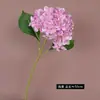 Ramo de una sola flor de hortensia artificial grande para decoración de escenas, decoración de bodas y hoteles, ramo de mano de hortensia, flores secas, flores artificiales