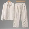 Traje Casual para Hombre de Lino Tencel Estilo Old Money